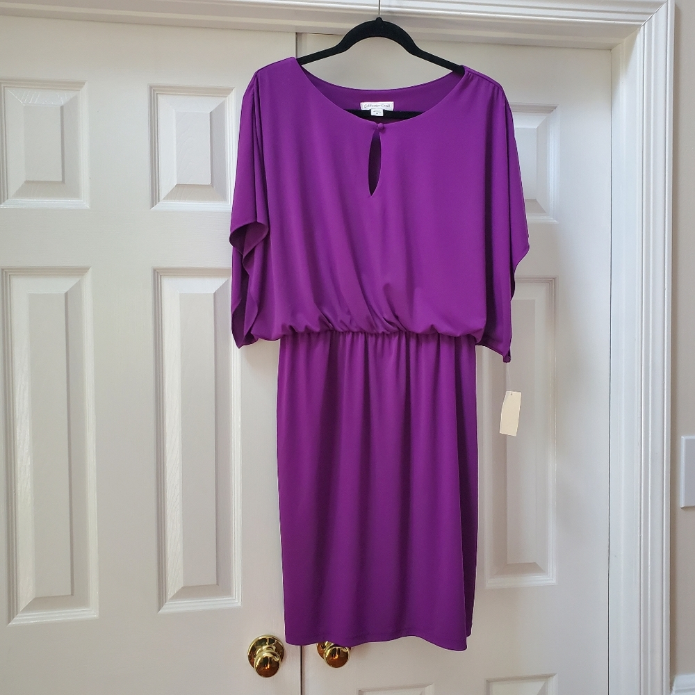 Coldwater Creek Purple Slinky Dress NEW Size 10